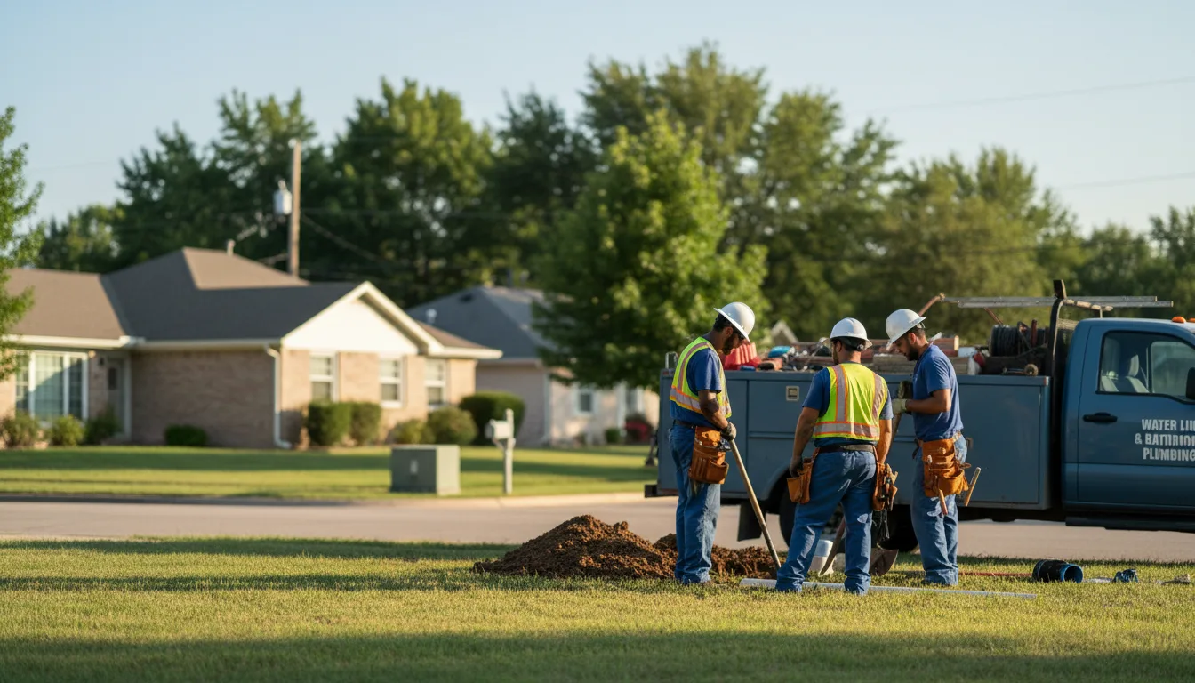 Residential water line and bathroom plumbing service in Hadley, PA